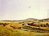 Harvesters In An Extensive Landscape by Jean Ferdinand Monchablon